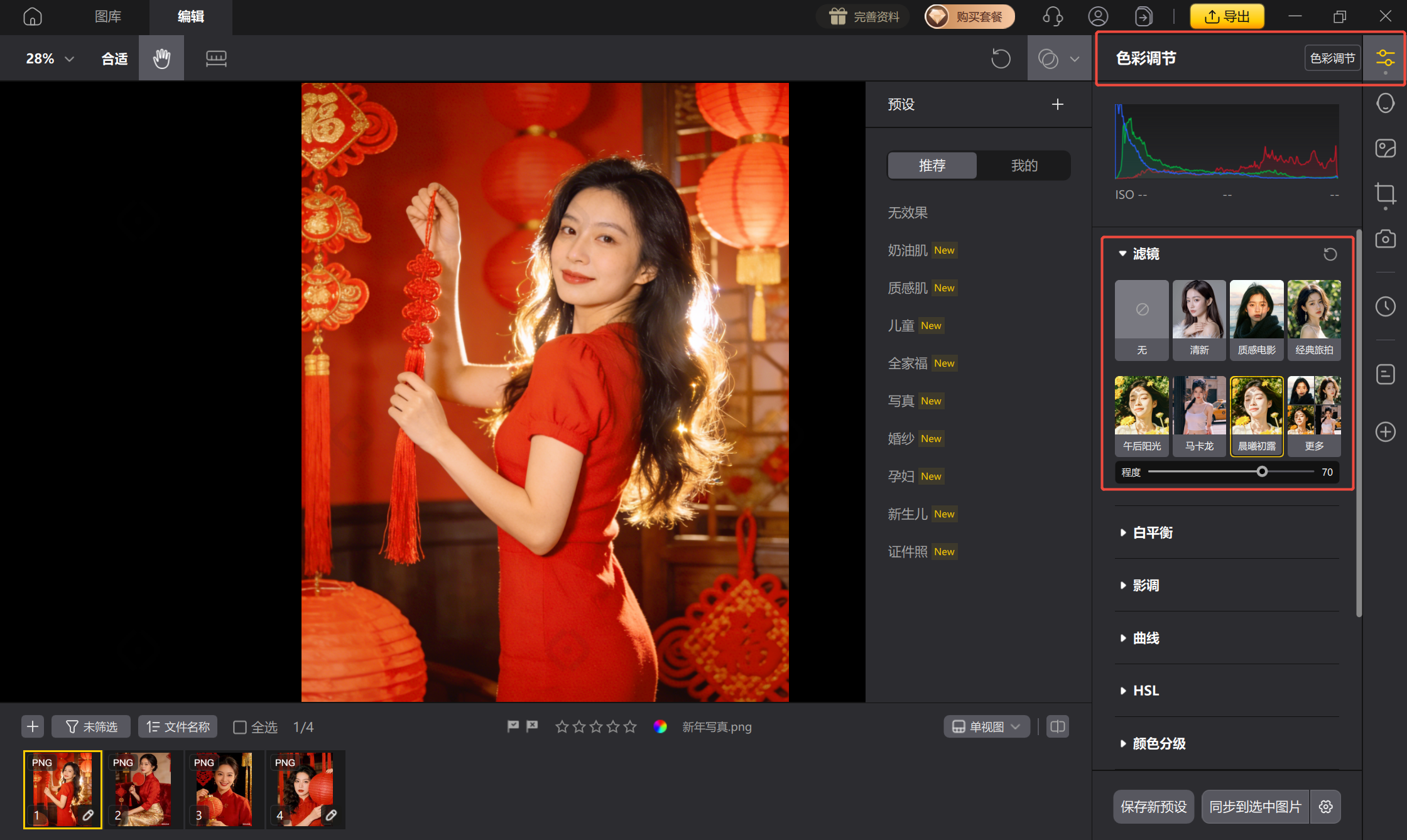 新年主题原始照片示例