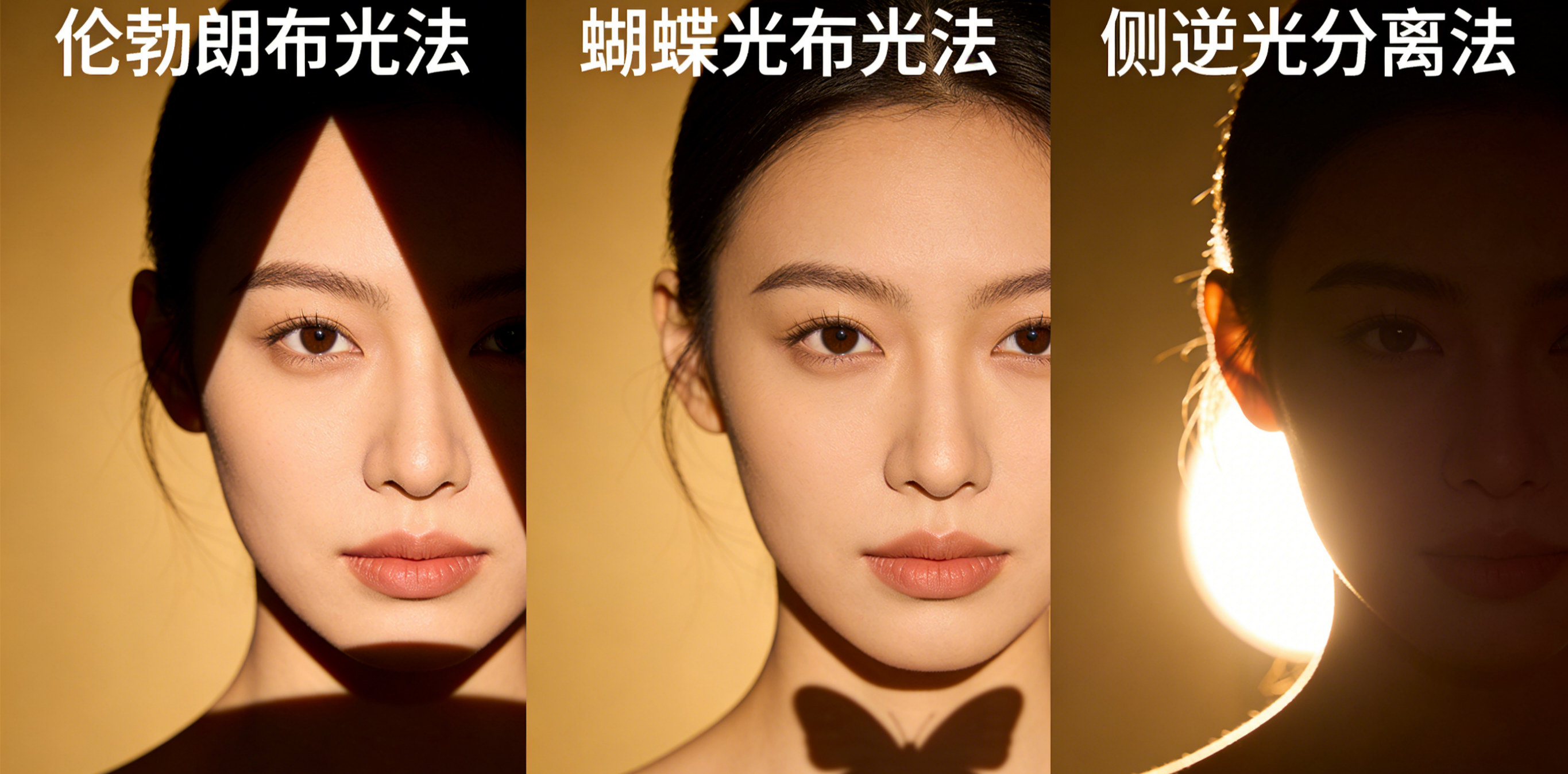 影像之匠-经典布光效果对比