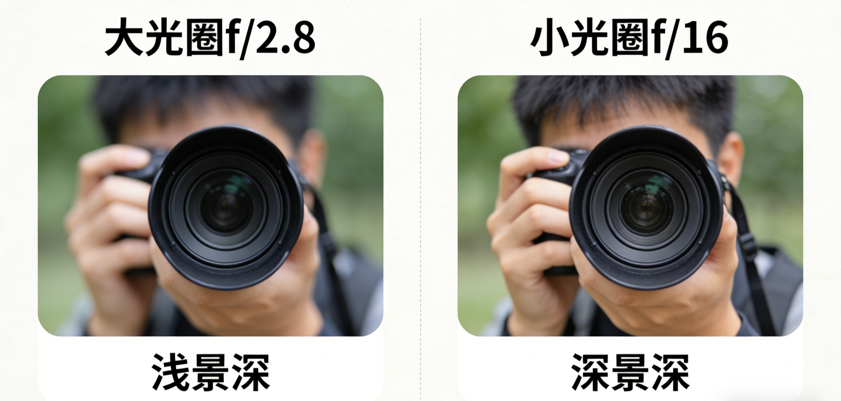 影像之匠-大光圈与小光圈景深对比