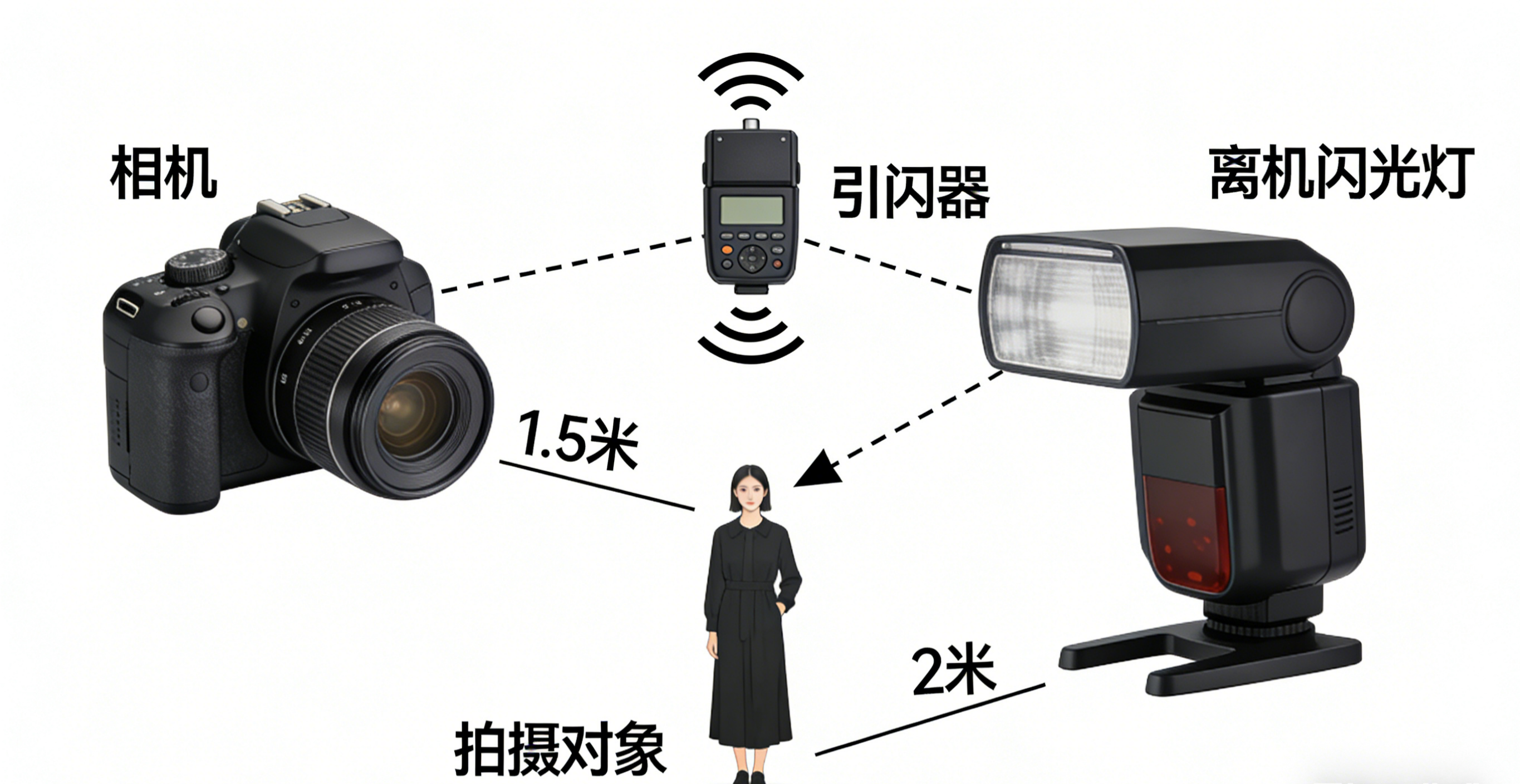 影像之匠-单灯离机闪基础布置示意图