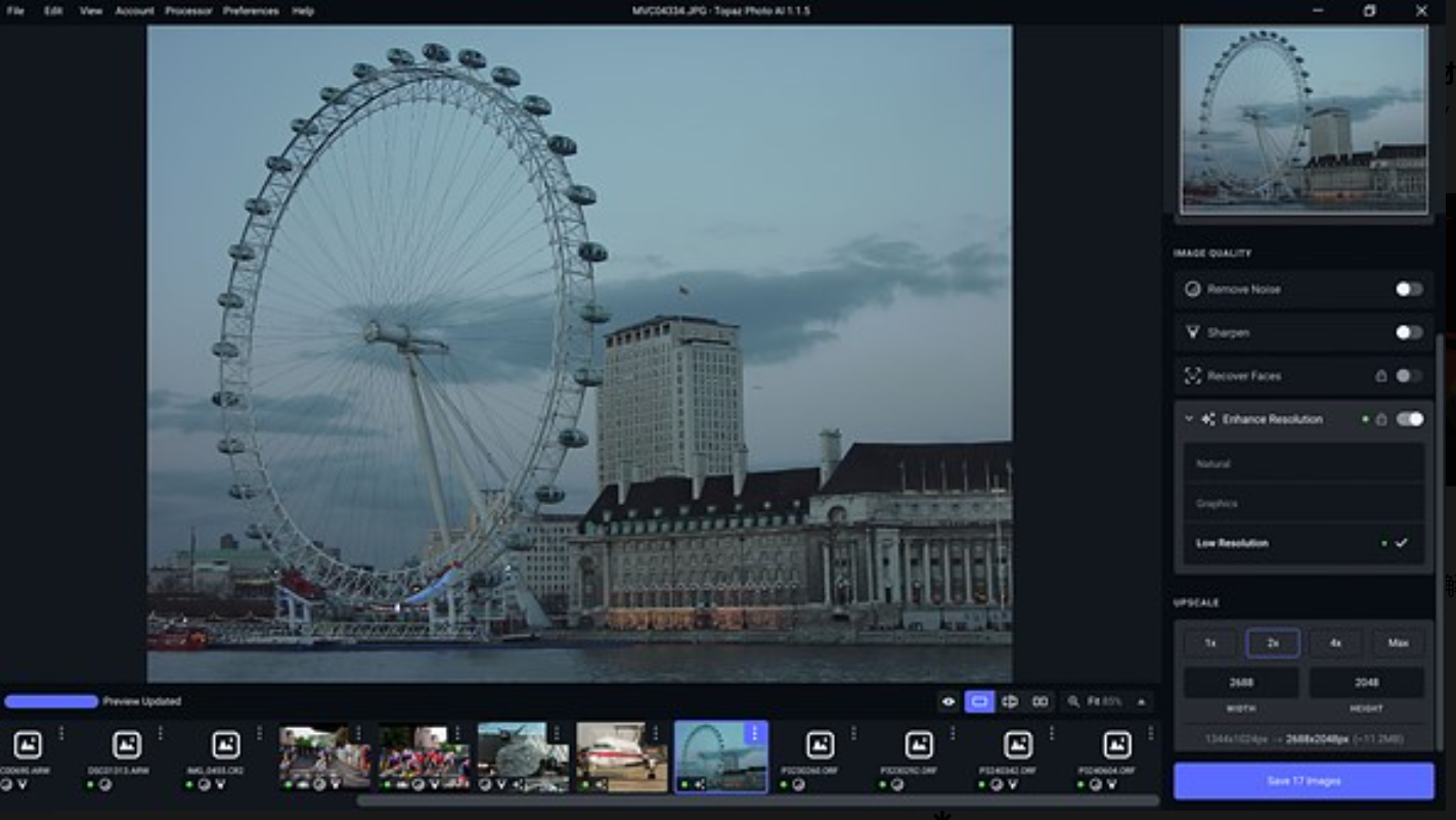 Topaz Photo AI 界面